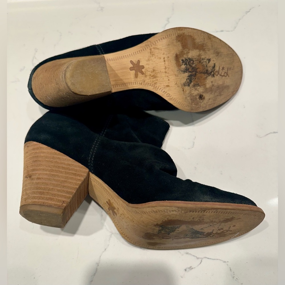 Splendid Black Suede Ankle Booties - size 9M - Picture 5 of 5